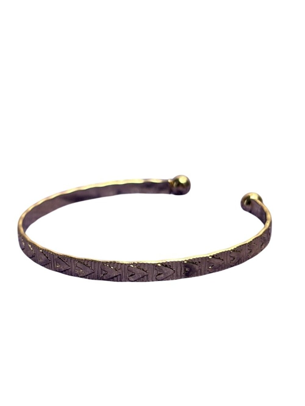 Goldtone Hearts Cuff Bracelet 7 inches